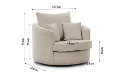 S-STYLE Drehsessel Ted
