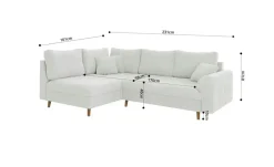 S-STYLE Ecksofa mit Hocker Lars