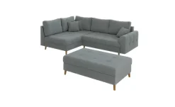 S-STYLE Ecksofa mit Hocker Lars