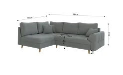 S-STYLE Ecksofa mit Hocker Lars