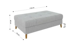 S-STYLE Ecksofa mit Hocker Maya