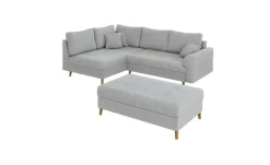 S-STYLE Ecksofa mit Hocker Maya