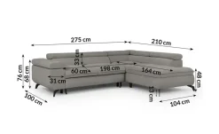 S-STYLE Ecksofa mit Schlaffunktion Bonnie