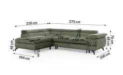 S-STYLE Ecksofa mit Schlaffunktion Bonnie