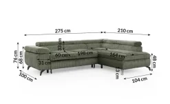 S-STYLE Ecksofa mit Schlaffunktion Bonnie