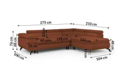 S-STYLE Ecksofa mit Schlaffunktion Bonnie