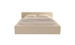 S-STYLE Polsterbett Cord, mit Bettkasten und Lattenrost Noord