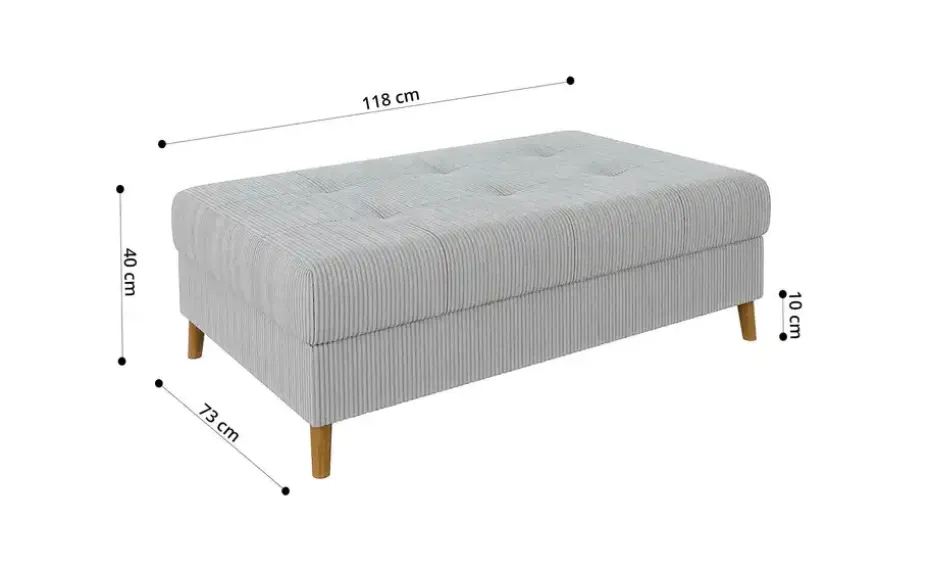 S-STYLE Wohnlandschaft mit Hocker Maya