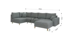 S-STYLE Wohnlandschaft mit Hocker Lars