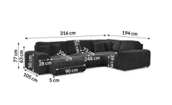 S-STYLE Wohnlandschaft XXL Mollis