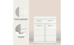 Unterschrank SCHLOONSEE, Breite 74cm, 2 Tür, 1 Schubkasten, 2 Fächer, MDF-Front in verschiedenen Farben erhältlich, Badmöbel, Badschrank, Kommode, Bad Schloonsee