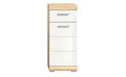 Unterschrank SCHLOONSEE, Breite 37cm, 1 Tür, 1 Schubkasten, 2 Fächer, MDF-Front in verschiedenen Farben erhältlich, Badmöbel, Badschrank, Kommode, Bad Schloonsee
