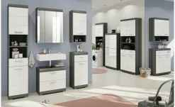 Unterschrank SCHLOONSEE, Breite 74cm, 2 Tür, 1 Schubkasten, 2 Fächer, MDF-Front in verschiedenen Farben erhältlich, Badmöbel, Badschrank, Kommode, Bad Schloonsee