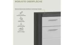 Unterschrank SCHLOONSEE, Breite 74cm, 2 Tür, 1 Schubkasten, 2 Fächer, MDF-Front in verschiedenen Farben erhältlich, Badmöbel, Badschrank, Kommode, Bad Schloonsee