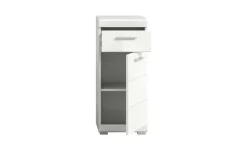 Unterschrank SCHLOONSEE, Breite 37cm, 1 Tür, 1 Schubkasten, 2 Fächer, MDF-Front in verschiedenen Farben erhältlich, Badmöbel, Badschrank, Kommode, Bad Schloonsee
