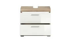 Waschbeckenunterschrank SCHLOONSEE, Breite 60cm, 2 Schubkästen, mit Siphonausschnitt, MDF-Front in verschiedenen Farben erhältlich, Badmöbel, Badschrank, Kommode, Bad Schloonsee