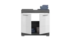 Waschbeckenunterschrank SCHLOONSEE, Breite 60cm, 2 Tür, 2 Fächer, mit Siphonausschnitt, MDF-Front in verschiedenen Farben erhältlich, Badmöbel, Badschrank, Kommode, Bad Schloonsee