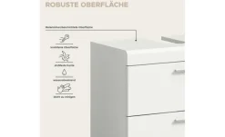 Waschbeckenunterschrank SCHLOONSEE, Breite 60cm, 2 Schubkästen, mit Siphonausschnitt, MDF-Front in verschiedenen Farben erhältlich, Badmöbel, Badschrank, Kommode, Bad Schloonsee