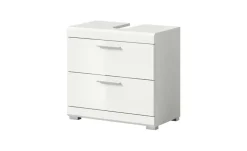 Waschbeckenunterschrank SCHLOONSEE, Breite 60cm, 2 Schubkästen, mit Siphonausschnitt, MDF-Front in verschiedenen Farben erhältlich, Badmöbel, Badschrank, Kommode, Bad Schloonsee