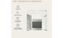 Waschbeckenunterschrank SCHLOONSEE, Breite 60cm, 2 Tür, 2 Fächer, mit Siphonausschnitt, MDF-Front in verschiedenen Farben erhältlich, Badmöbel, Badschrank, Kommode, Bad Schloonsee