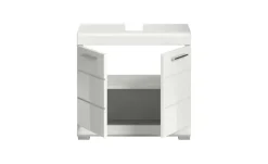 Waschbeckenunterschrank SCHLOONSEE, Breite 60cm, 2 Tür, 2 Fächer, mit Siphonausschnitt, MDF-Front in verschiedenen Farben erhältlich, Badmöbel, Badschrank, Kommode, Bad Schloonsee