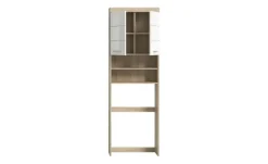 Waschmaschinenumbauschrank SCHLOONSEE, Breite 63cm, für Waschmaschine & Trockner, 2 Türen, MDF-Front in verschiedenen Farben, Überbauschrank, Umbauschrank, Badschrank Schloonsee