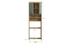 Waschmaschinenumbauschrank SCHLOONSEE, Breite 63cm, für Waschmaschine & Trockner, 2 Türen, MDF-Front in verschiedenen Farben, Überbauschrank, Umbauschrank, Badschrank Schloonsee